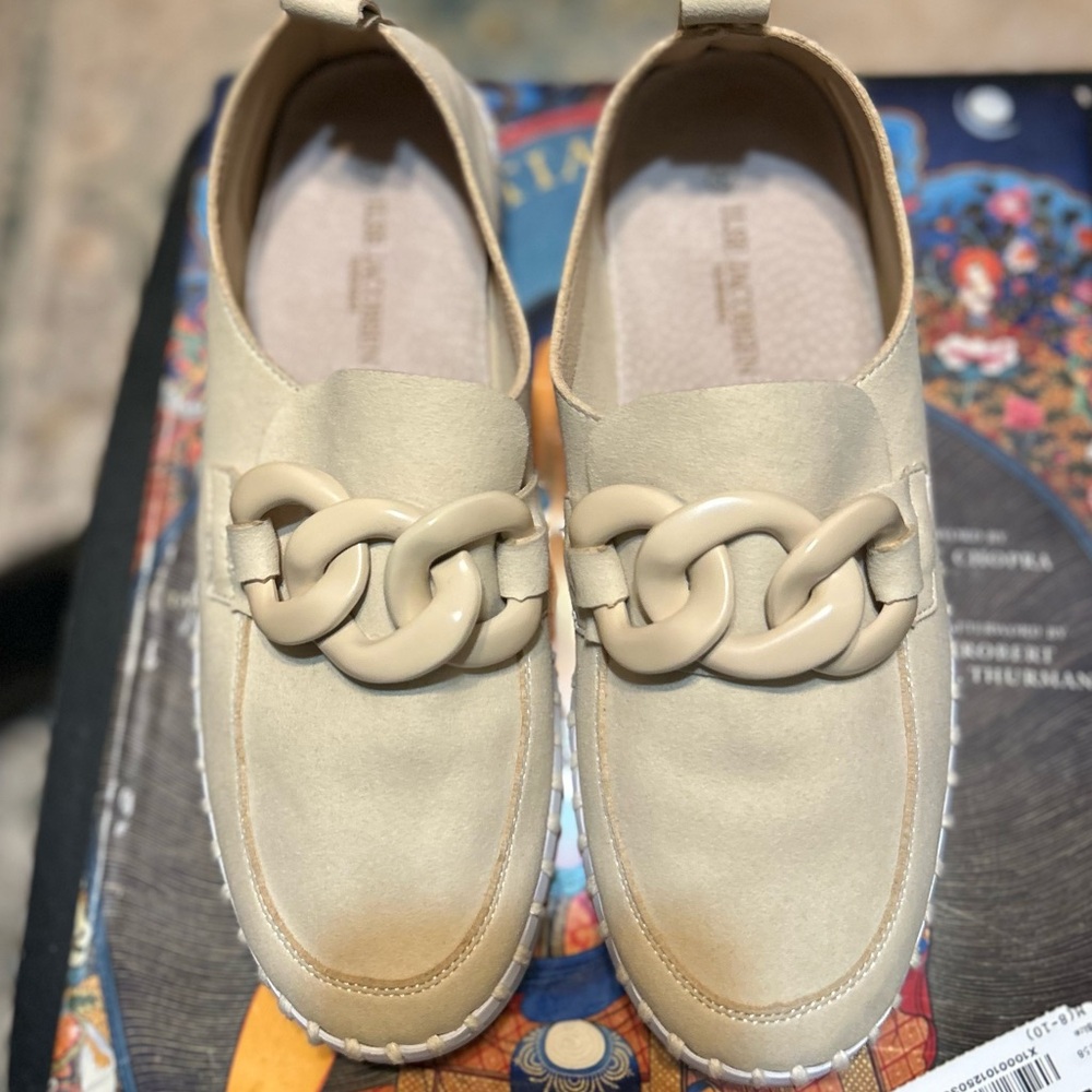 Ilse Jacobsen Cream Chain Detail Loafers